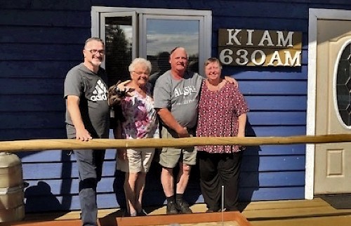 Mike Ruth Bud Carolyn outside KIAM in Alaska